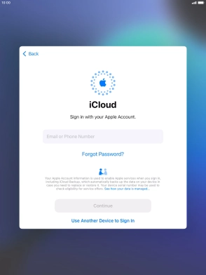 Press Email or Phone Number and key in the username for your Apple ID.