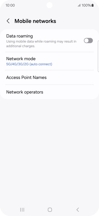 Press Network mode. Press Network mode.