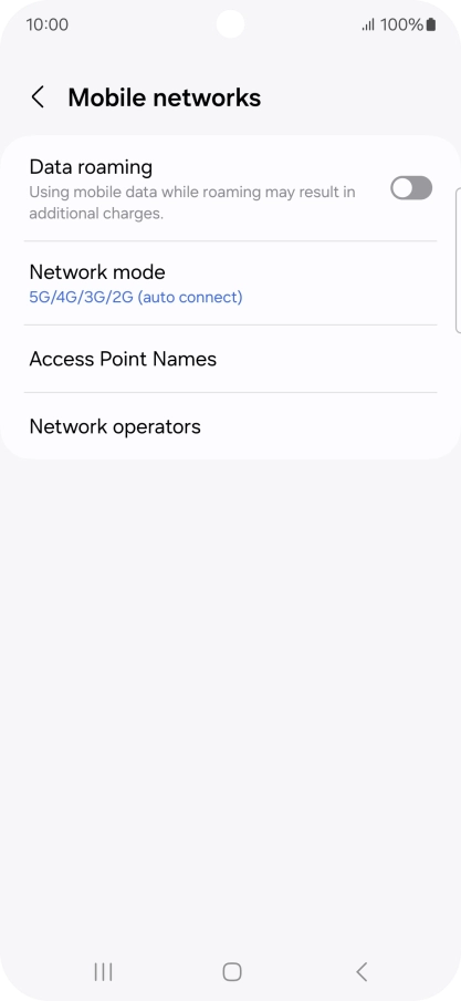 Press Network mode. Press Network mode.