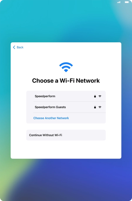 Press the required Wi-Fi network. Press the required Wi-Fi network.