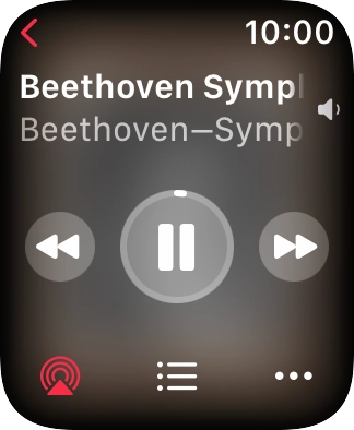 Turn the Digital Crown to select the required volume. Turn the Digital Crown to select the required volume.
