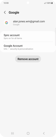 Press Sync account.
