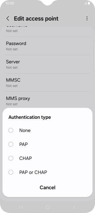 Press None. Press None.