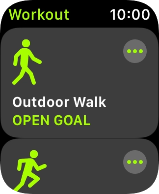 Press the required training activity to start it. Press the required training activity to start it.