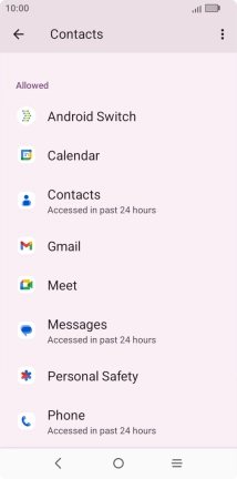 Press the required app. Press the required app.