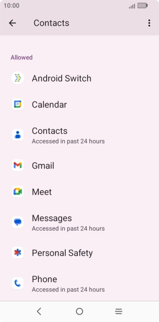 Press the required app. Press the required app.
