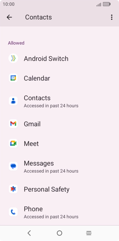 Press the required app. Press the required app.