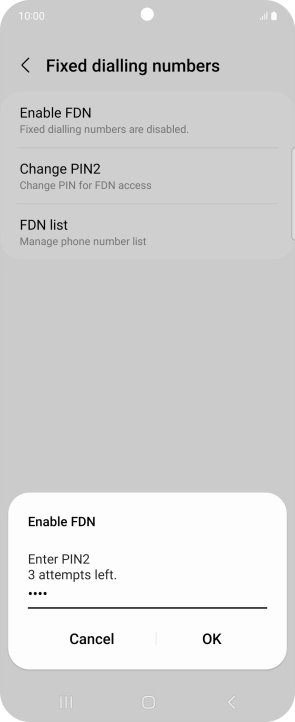 Key in your PIN2 and press OK. The default PIN2 is 1111. Key in your PIN2 and press OK. The default PIN2 is 1111.