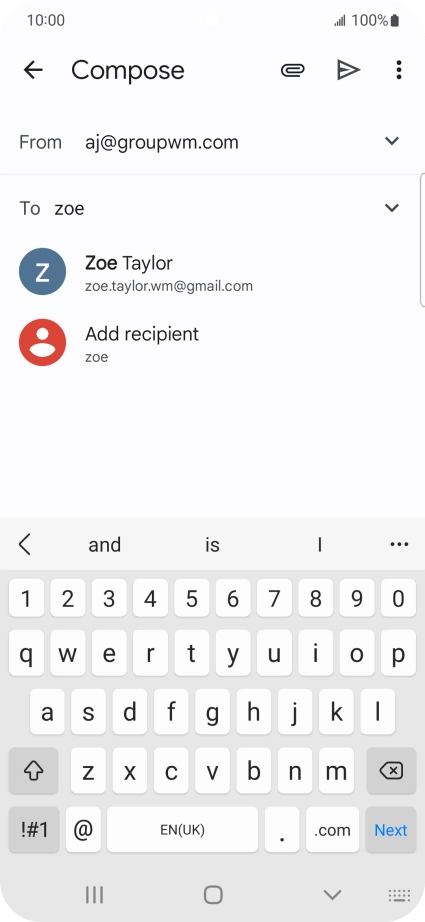 Press the required contact. Press the required contact.