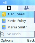 Press the Left selection key.