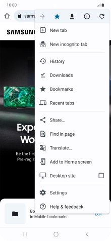 Press Settings.