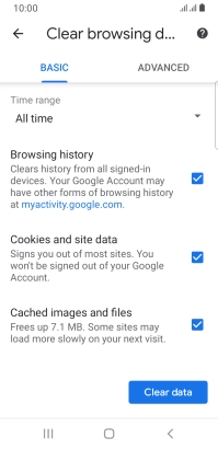 Press the fields next to the required data types. Press the fields next to the required data types.