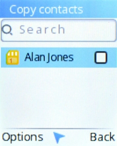 Select the required contacts. Select the required contacts.