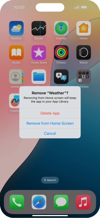 Press Delete App.