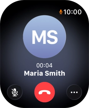 Press the end call icon to end the call and return to the home screen. Press the end call icon to end the call and return to the home screen.