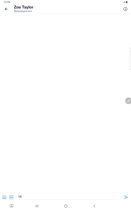 Write the required message and press the send icon. Write the required message and press the send icon.