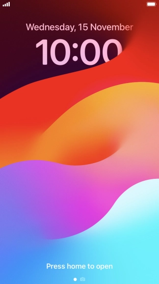 Press and hold anywhere on the lock screen.