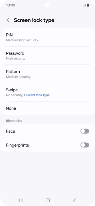 Press Fingerprints.