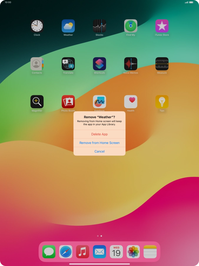 Press Delete App. Press Delete App.