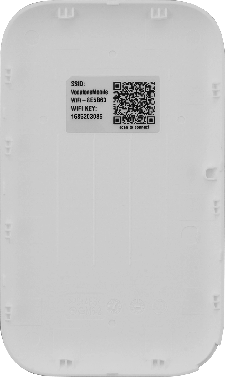 You'll find the password and name of the Wi-Fi hotspot on the inside of the back cover.