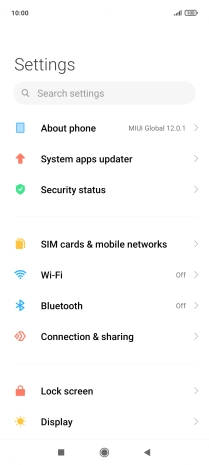 Press SIM cards & mobile networks.