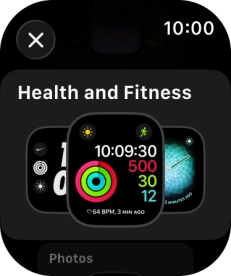 Go to the required watch face. Go to the required watch face.