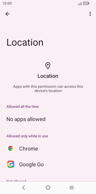 Press the required app. Press the required app.