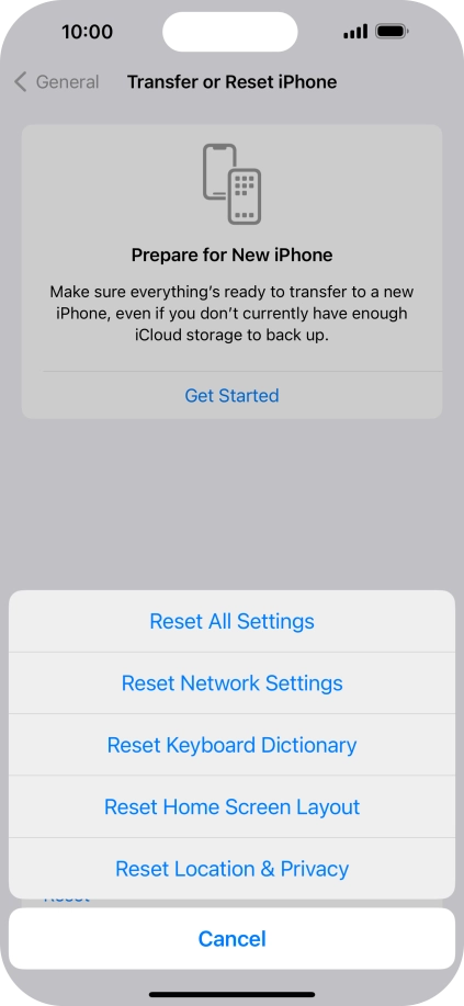Press Reset Network Settings. Press Reset Network Settings.