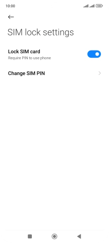 Press Change SIM PIN. Press Change SIM PIN.