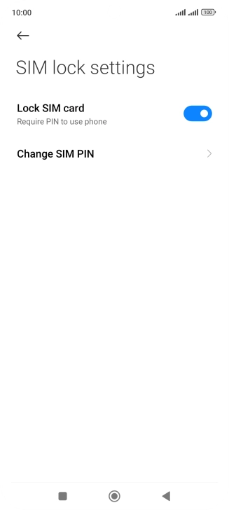 Press Change SIM PIN. Press Change SIM PIN.