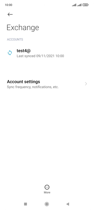 Press the required email account.