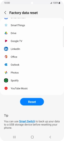 Press Reset.