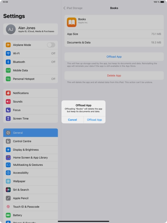 Press Offload App.