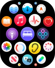 Press the music player icon. Press the music player icon.