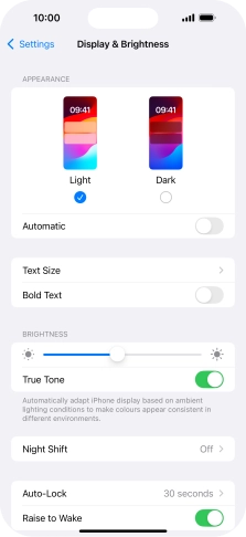 Press and drag the indicator below 