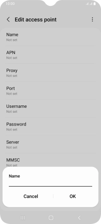 Key in Vodafone MMS and press OK.