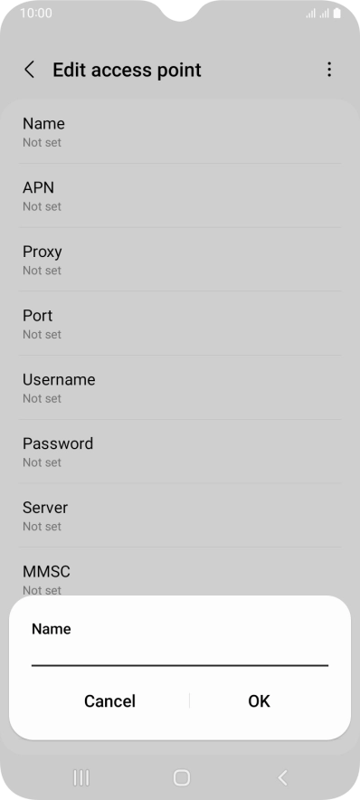 Key in Vodafone MMS and press OK.