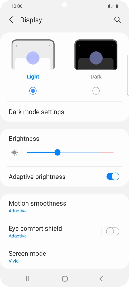 Press the indicator next to 