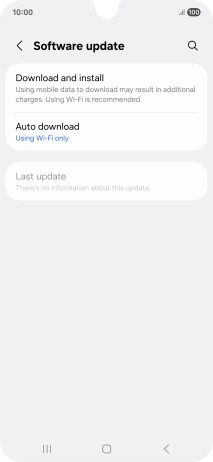 Press Download and install. If a new software version is available, it's displayed. Follow the instructions on the screen to update the phone software.
