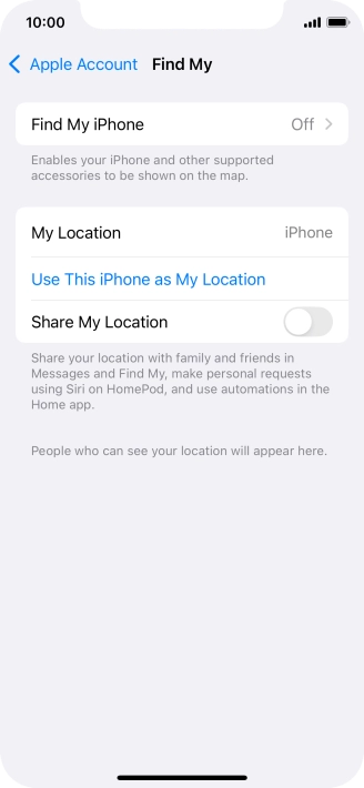 Press Find My iPhone. Press Find My iPhone.