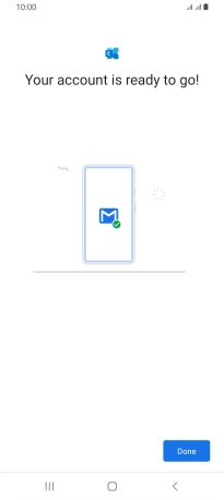 If this screen is displayed, your email account has been recognised and is being set up automatically. Follow the instructions on the screen to key in more information and finish setting up your phone.