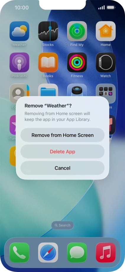 Press Delete App.