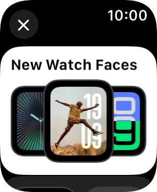 Turn the Digital Crown to see the different watch faces. Turn the Digital Crown to see the different watch faces.