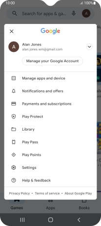 Press Manage apps and device.