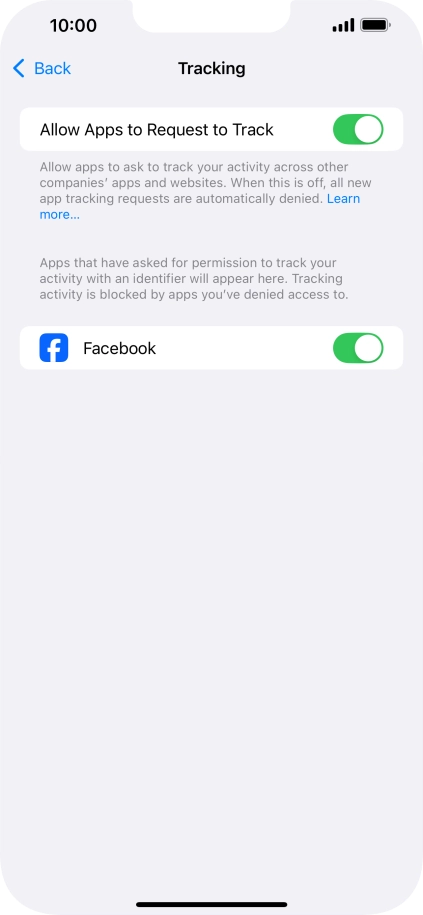Press the indicator next to 