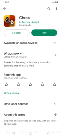 Press Uninstall.
