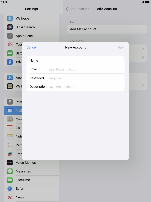 Press Email and key in your email address. Press Email and key in your email address.
