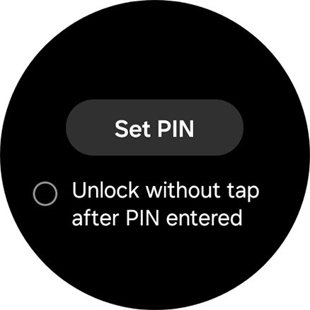 Press Set PIN.