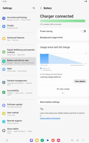 Press Power saving.