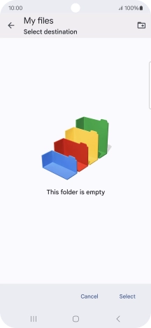 To create a new folder, press the new folder icon and follow the instructions on the screen to create a new folder. To create a new folder, press the new folder icon and follow the instructions on the screen to create a new folder.